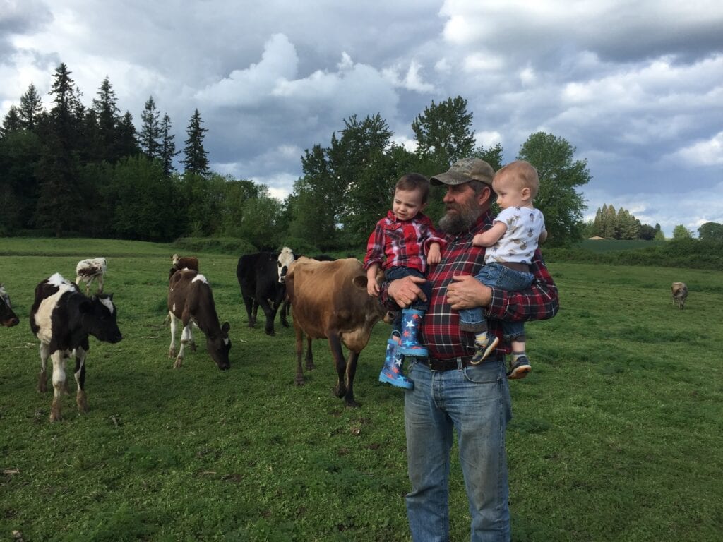 Farmer with Pasture Raised Beef